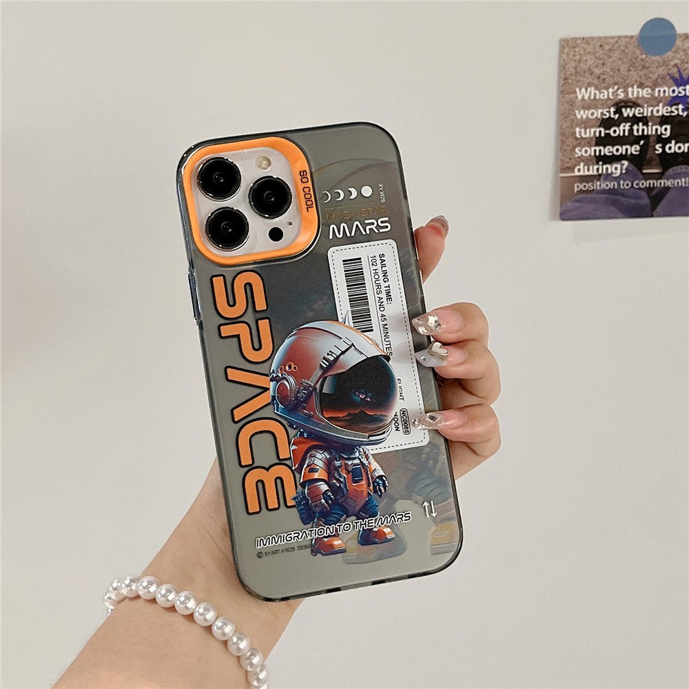iPhone 13 Pro Max Cover Graffiti Astronaut Panda – Orange - produktbillede 2