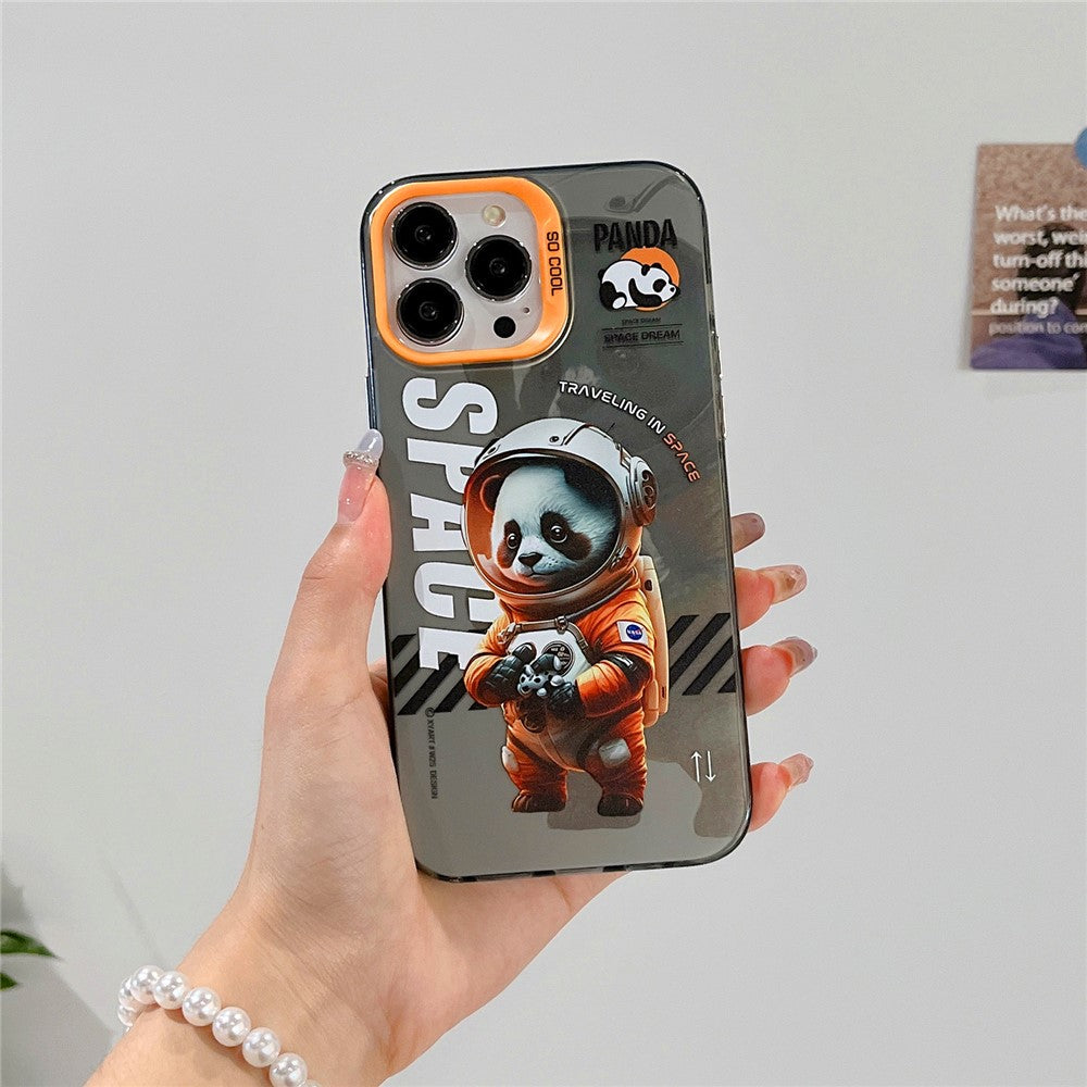 iPhone 13 Pro Max Cover Graffiti Panda – Orange - produktbillede 2