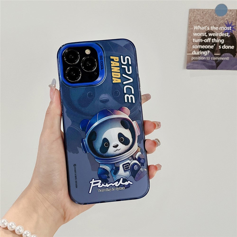 iPhone 14 Pro Max Cover Graffiti Panda – Blå