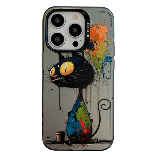iPhone 13 Pro Max Cover Graffiti Cat – Sort - produktbillede 1