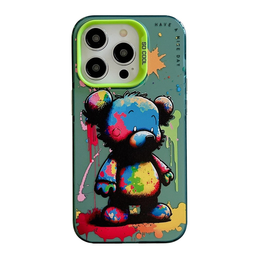 iPhone 14 Pro Max Cover Graffiti Colorful Bear - produktbillede 1