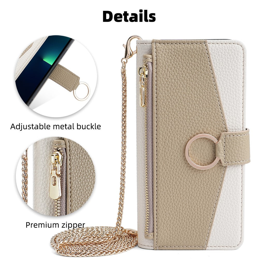 iPhone 15 Pro Max Wallet Flip Cover spejl og holder – Hvid - produktbillede 6