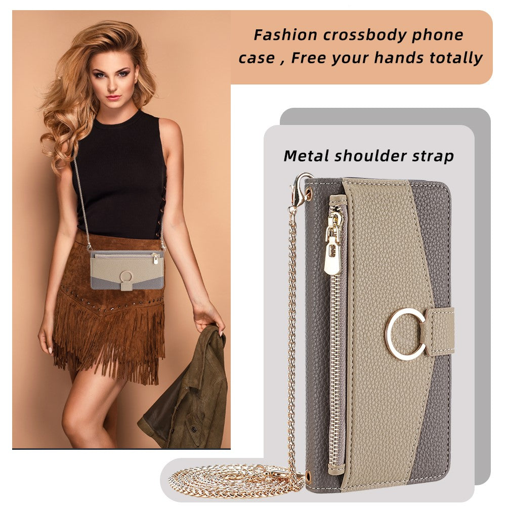 iPhone 15 Pro Max Wallet Flip Cover spejl og holder – Grå - produktbillede 10