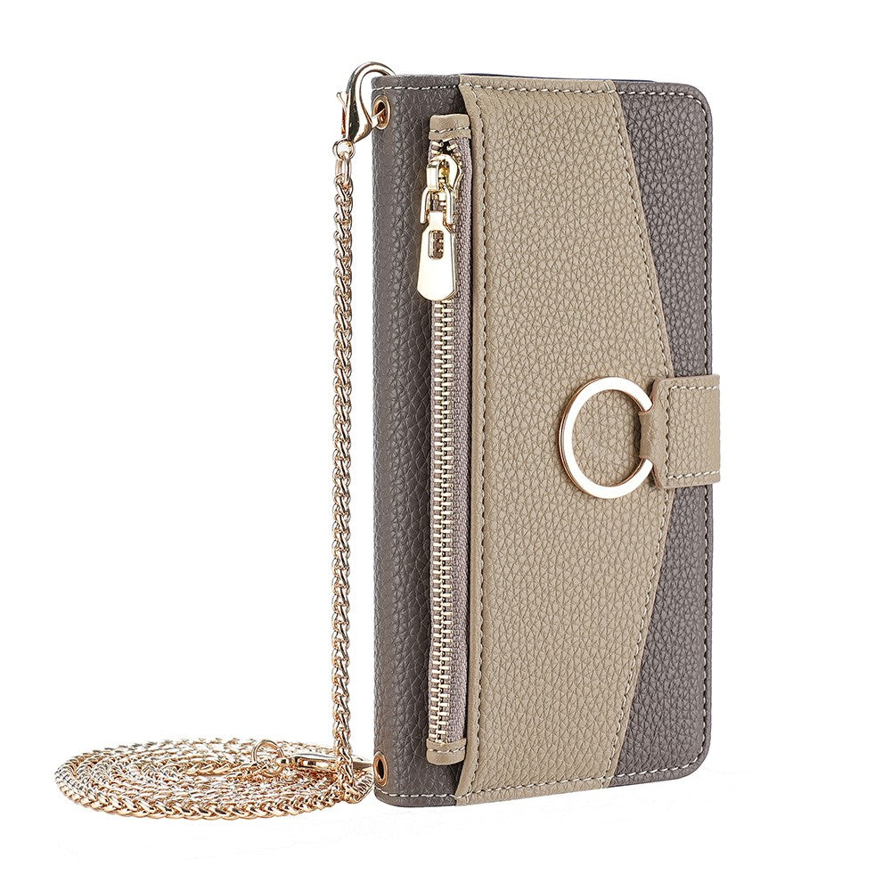 iPhone 15 Pro Max Wallet Flip Cover spejl og holder – Grå - produktbillede 11