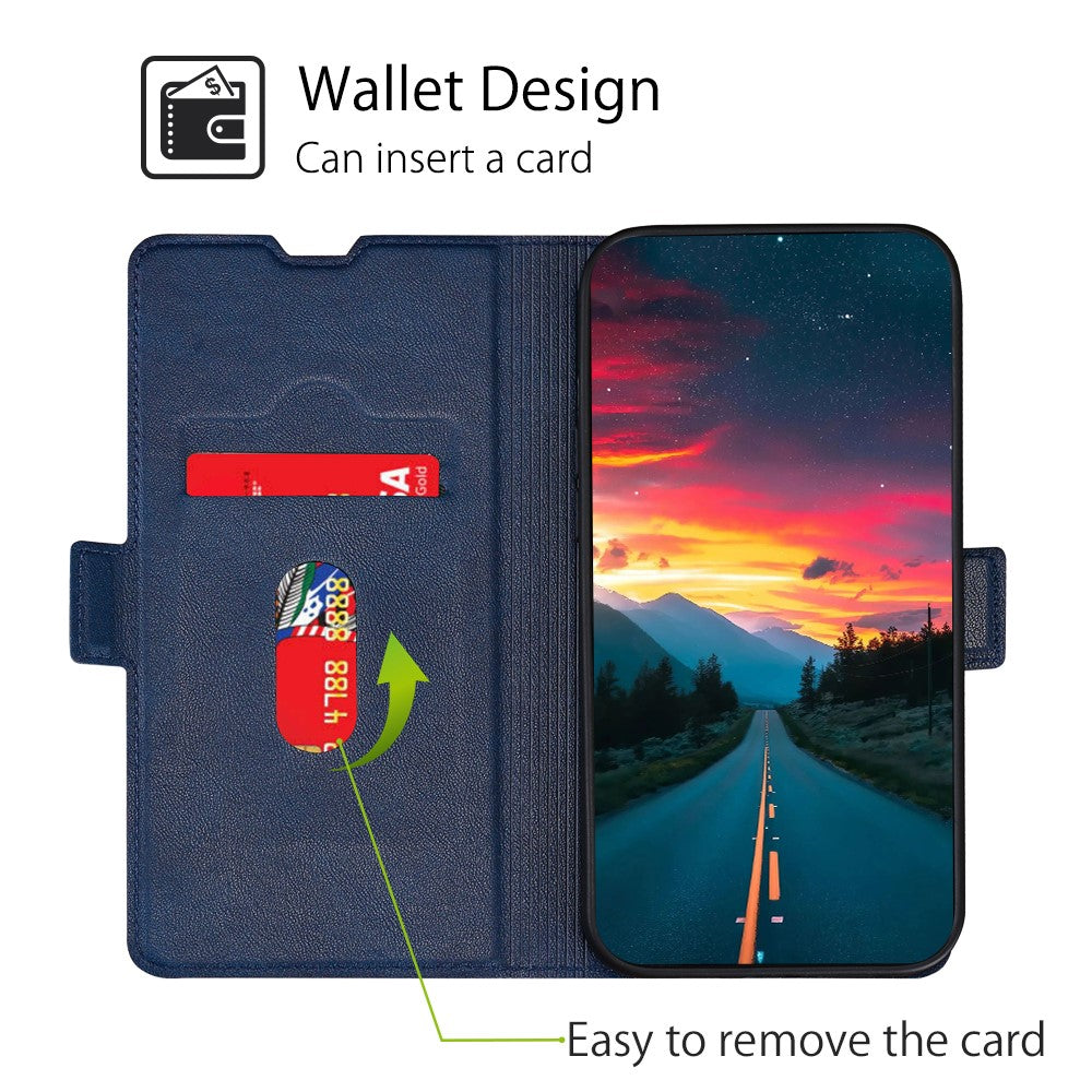 iPhone 15 Plus Wallet Flip Cover – Blå - produktbillede 2