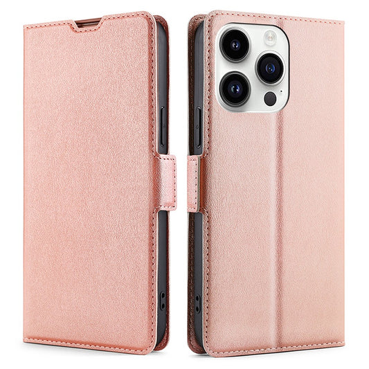 iPhone 15 Pro Wallet Flip Cover rose – Guld - produktbillede 1