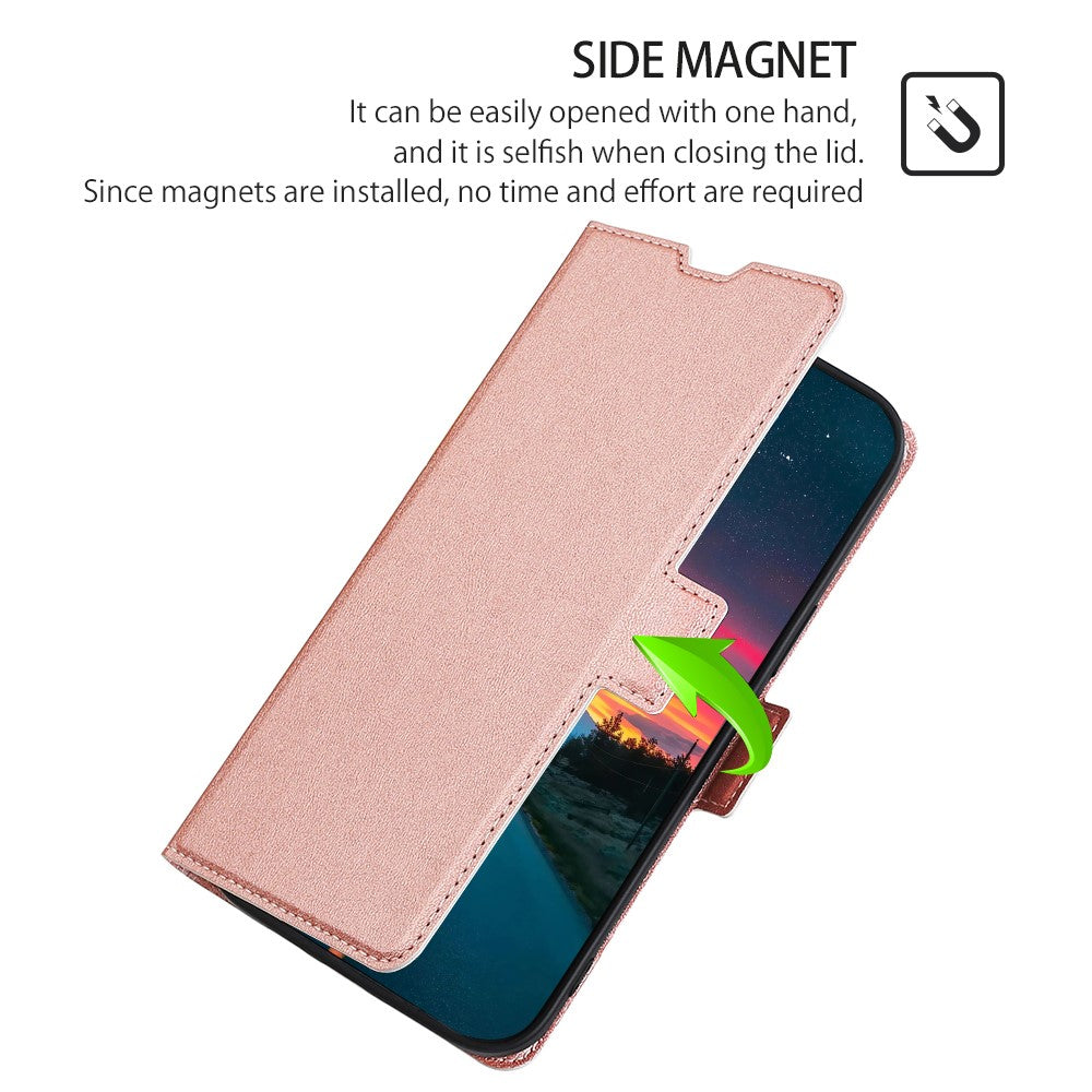 iPhone 15 Pro Wallet Flip Cover rose – Guld - produktbillede 4