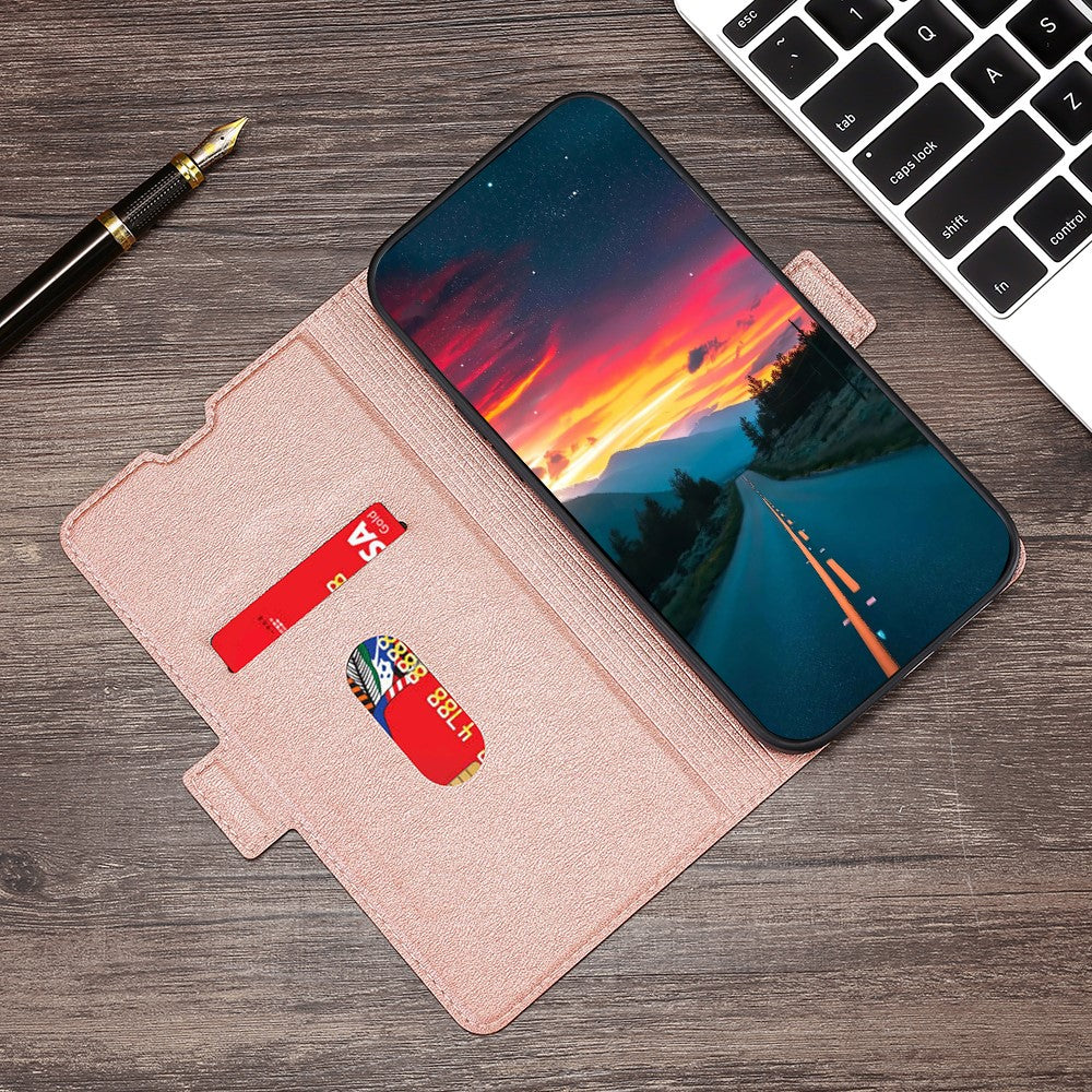 iPhone 15 Pro Max Wallet Flip Cover rose – Guld - produktbillede 5