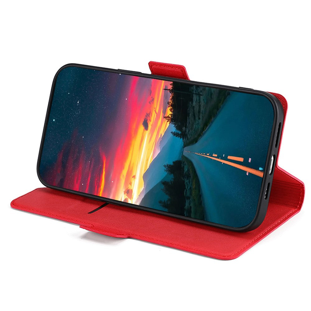 iPhone 15 Wallet Flip Cover – Rød - produktbillede 3