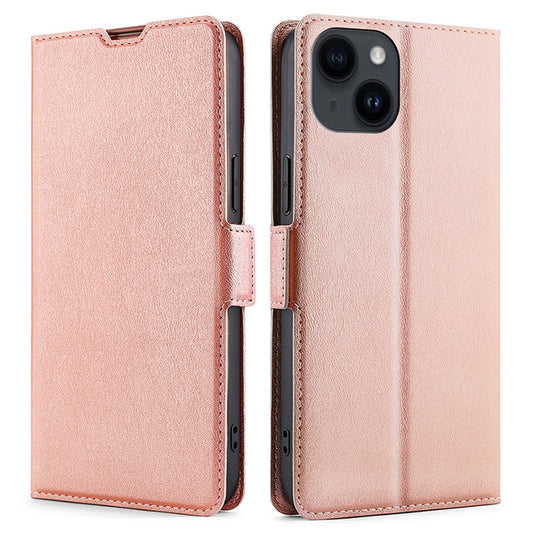 iPhone 15 TPU Stand Cover Card Slot Shockproof Rose – Guld