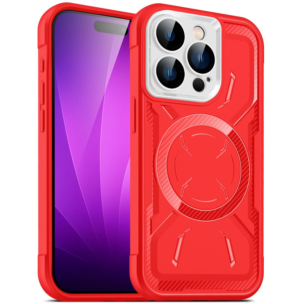 iPhone 15 Pro Cover Magnetic M/linsefilm – Rød - produktbillede 1
