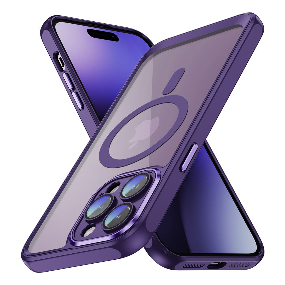 iPhone 15 Pro Max MagSafe Cover & Lens Film Dark – Lilla - produktbillede 1