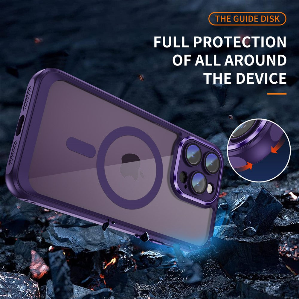 iPhone 15 Pro Max MagSafe Cover & Lens Film Dark – Lilla - produktbillede 3