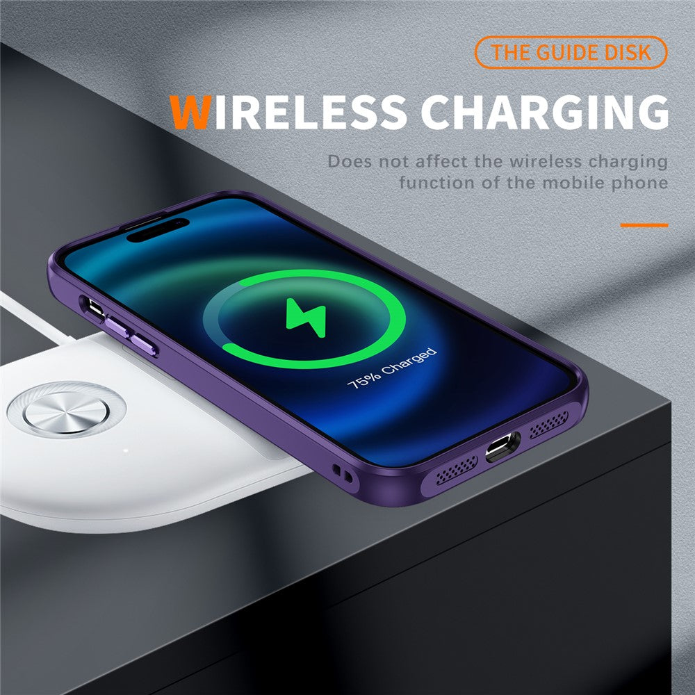 iPhone 15 Pro Max MagSafe Cover & Lens Film Dark – Lilla - produktbillede 4