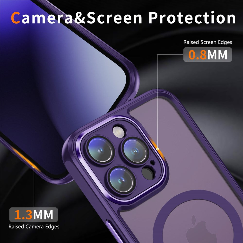 iPhone 15 Pro Max MagSafe Cover & Lens Film Dark – Lilla - produktbillede 6