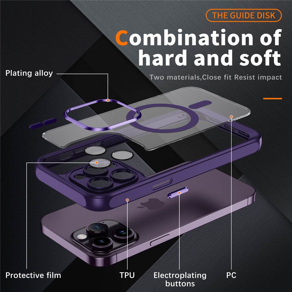 iPhone 15 Pro Max MagSafe Cover & Lens Film Dark – Lilla - produktbillede 8