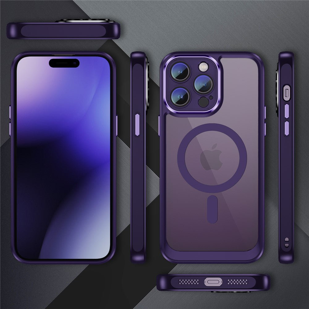 iPhone 15 Pro Max MagSafe Cover & Lens Film Dark – Lilla - produktbillede 9