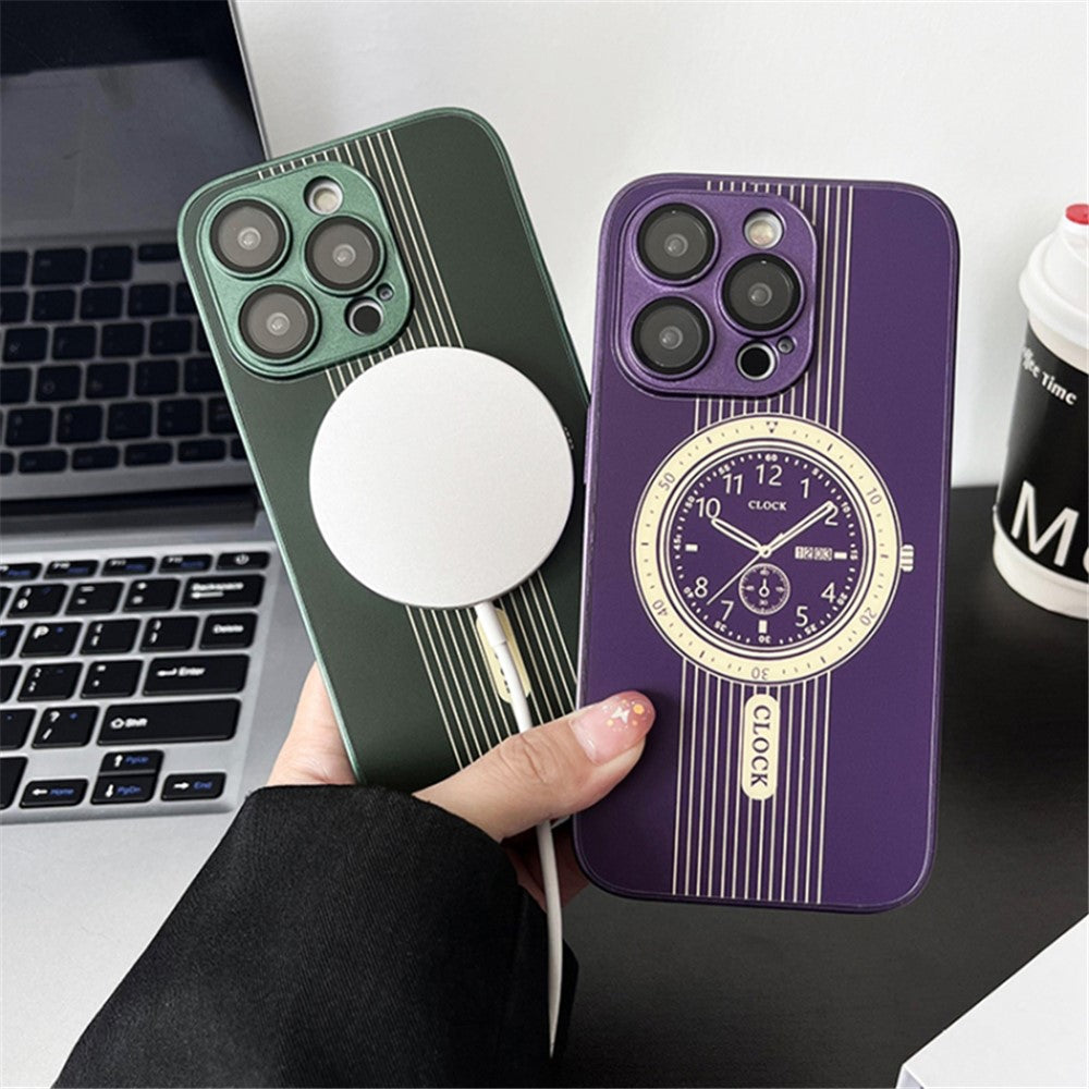 iPhone 15 Pro Max MagSafe Cover Magnetic Clock Design – Sort - produktbillede 2