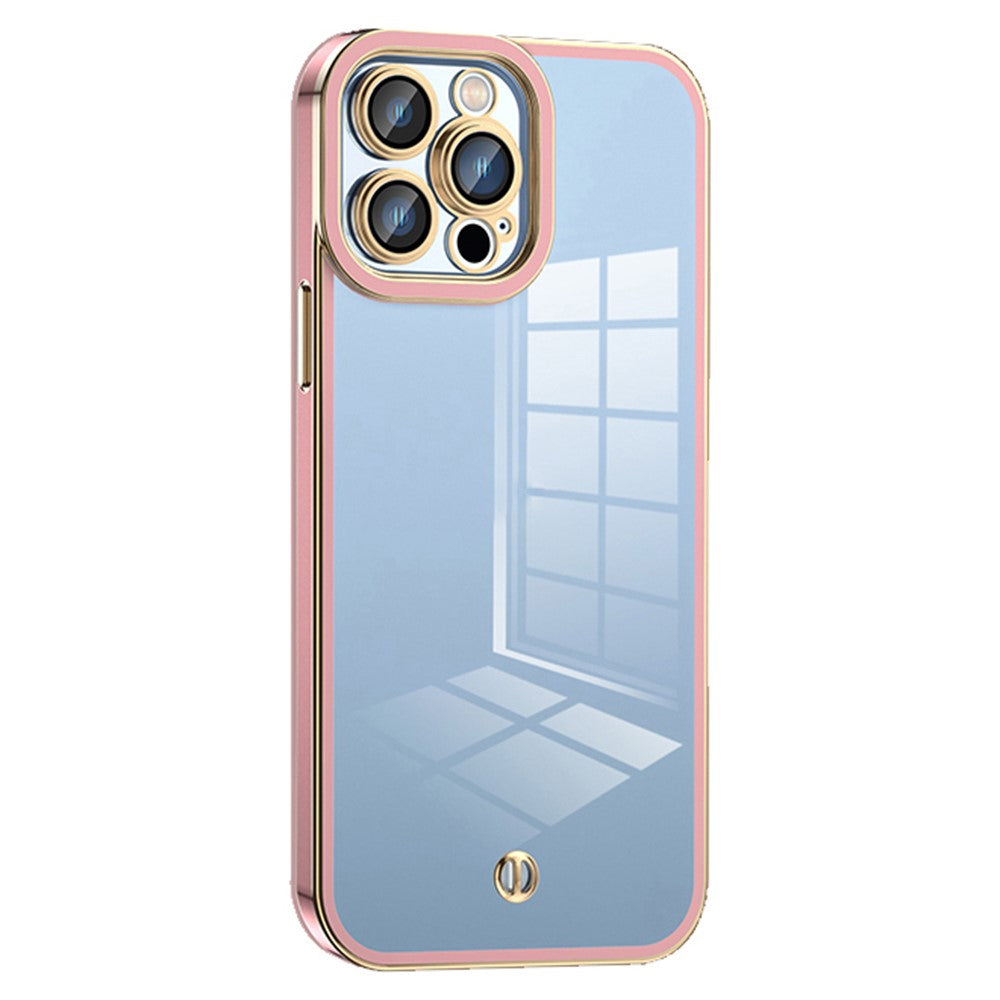iPhone 15 Pro Cover Electroplated – Transparent/Pink - produktbillede 1