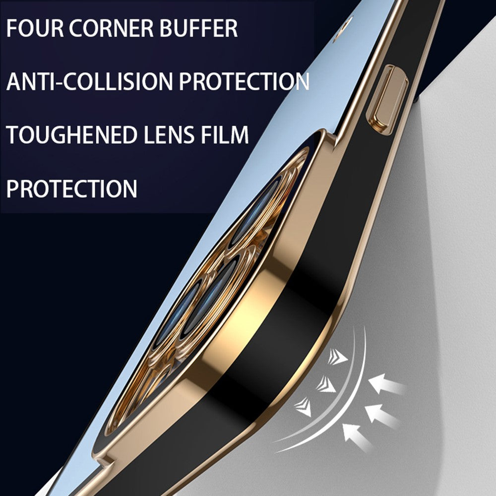 iPhone 15 Pro Max TPU Cover Electroplated – Transparent/Sort - produktbillede 2