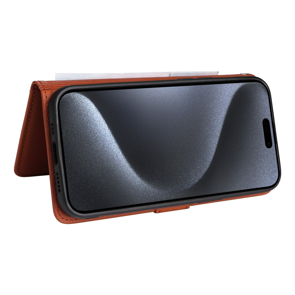 iPhone 15 Pro Læder Cover Detachable 2 in 1 – Brun - produktbillede 3