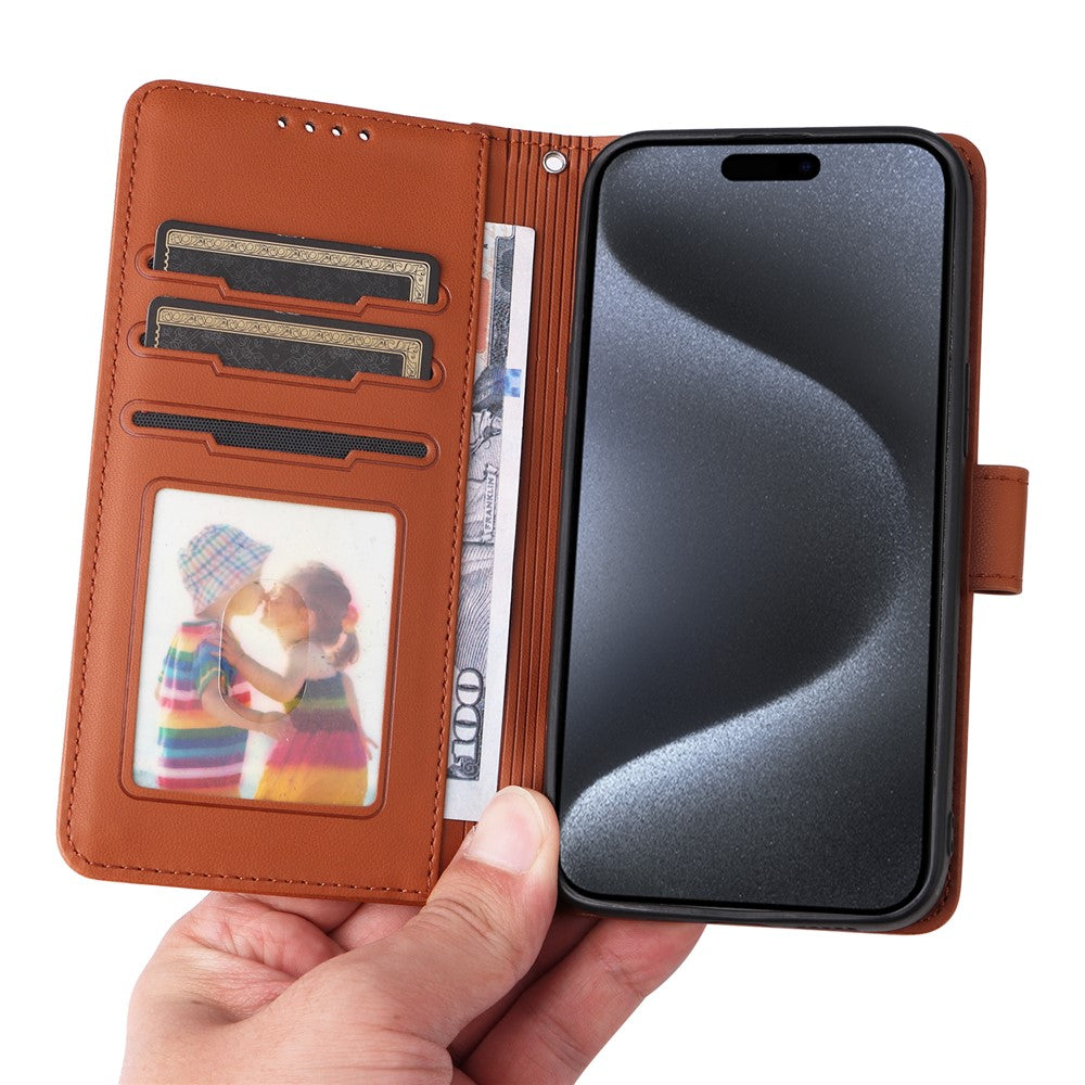 iPhone 15 Pro Læder Cover Detachable 2 in 1 – Brun - produktbillede 6