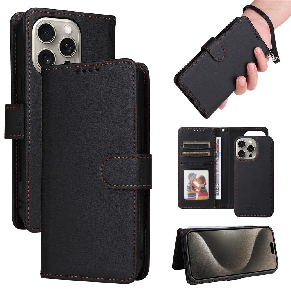 iPhone 15 Pro Max Læder Cover Detachable – Sort - produktbillede 1