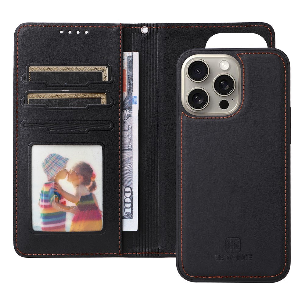 iPhone 15 Pro Max Læder Cover Detachable – Sort - produktbillede 2