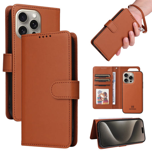 iPhone 15 Pro Max Læder Cover Detachable – Brun - produktbillede 1