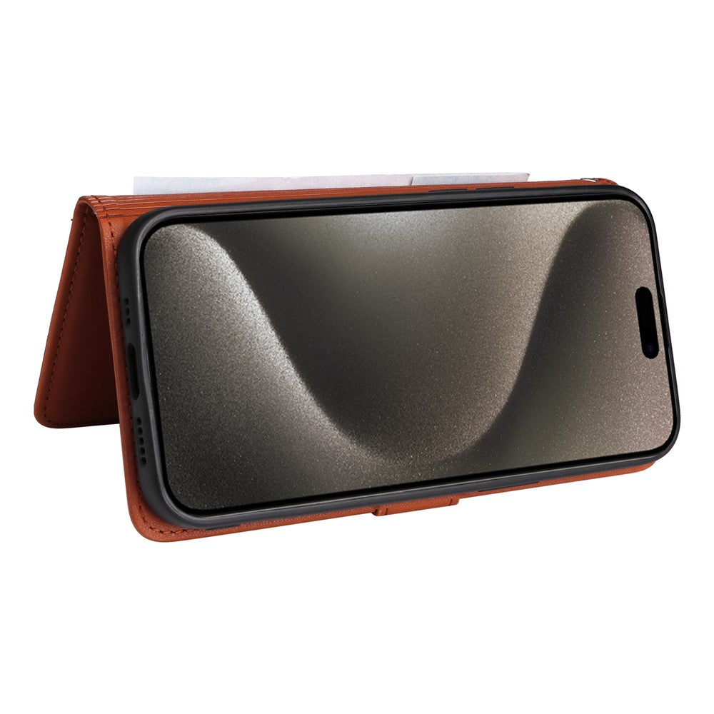 iPhone 15 Pro Max Læder Cover Detachable – Brun - produktbillede 3