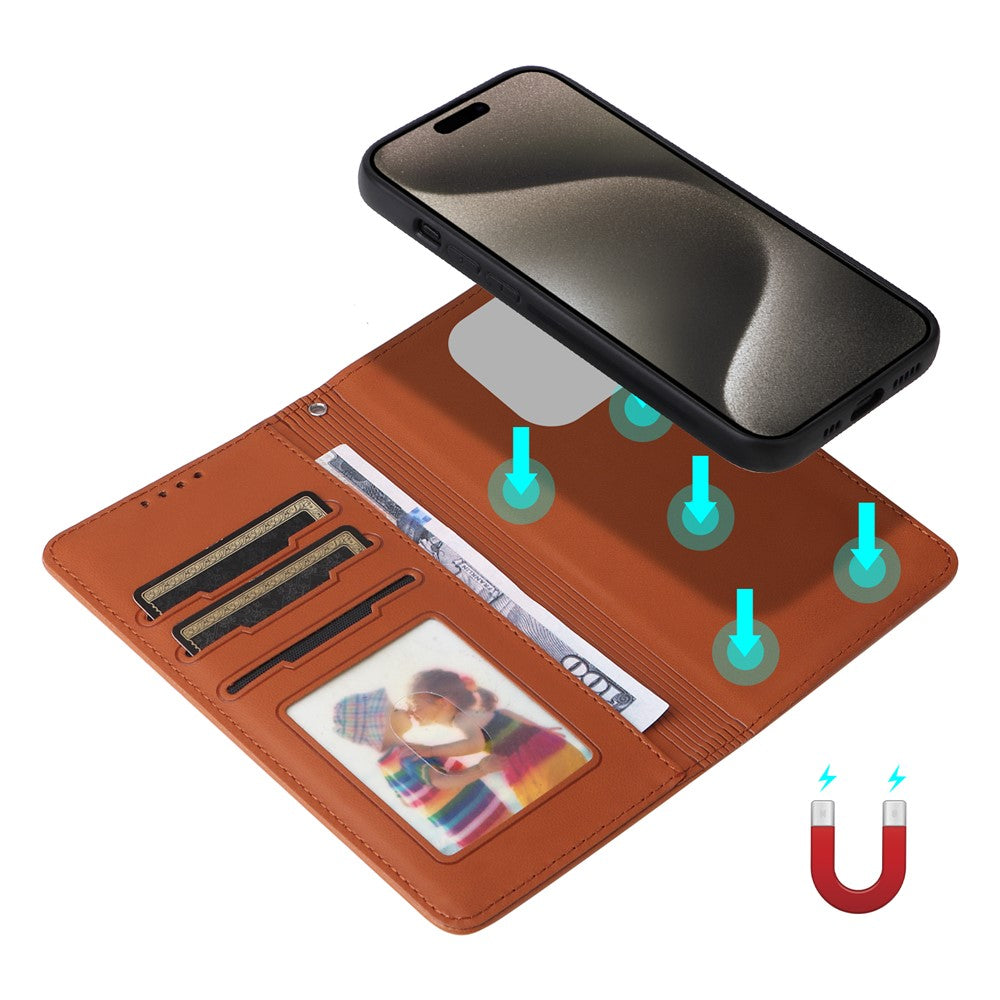 iPhone 15 Pro Max Læder Cover Detachable – Brun - produktbillede 5
