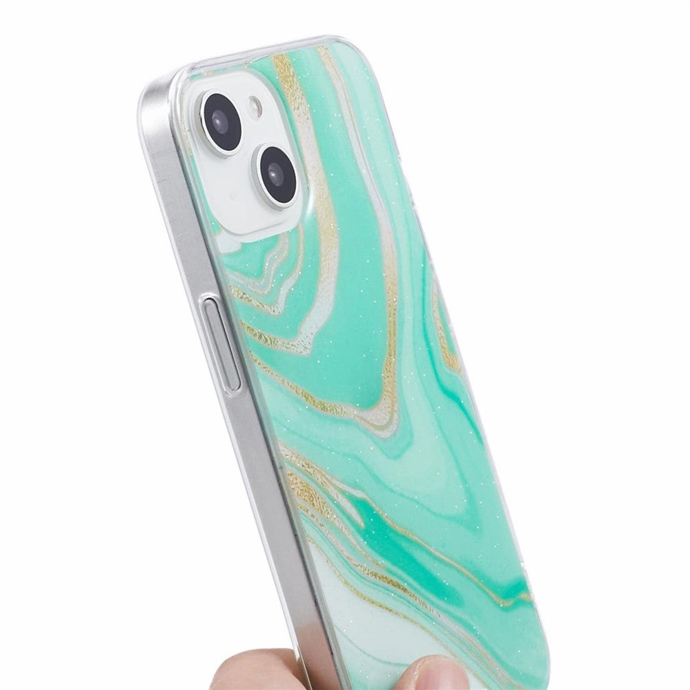 iPhone 15 Cover Flexible Marble – Grøn - produktbillede 6