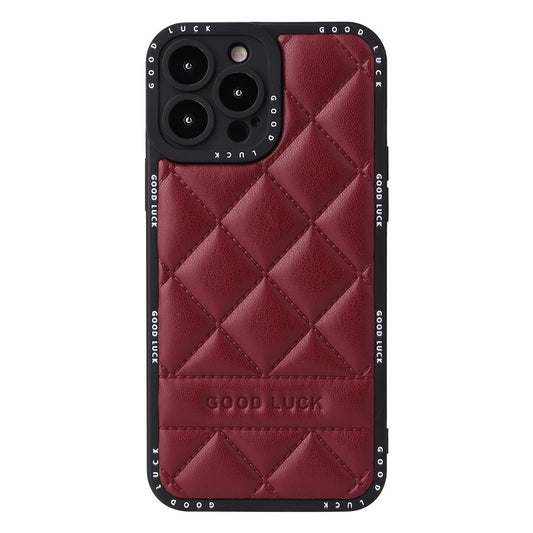 iPhone 15 Pro Cover Rhombic Winered - produktbillede 1