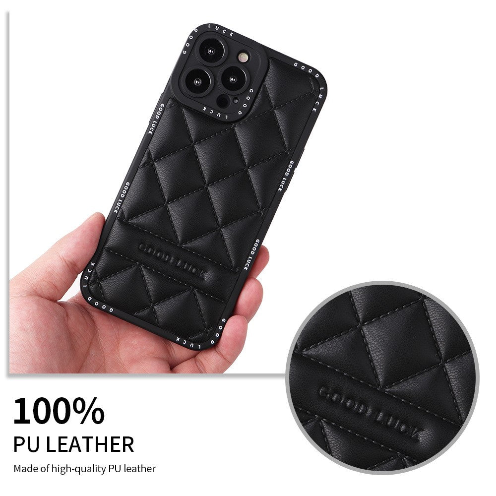 iPhone 15 Pro Cover Rhombic Winered - produktbillede 4