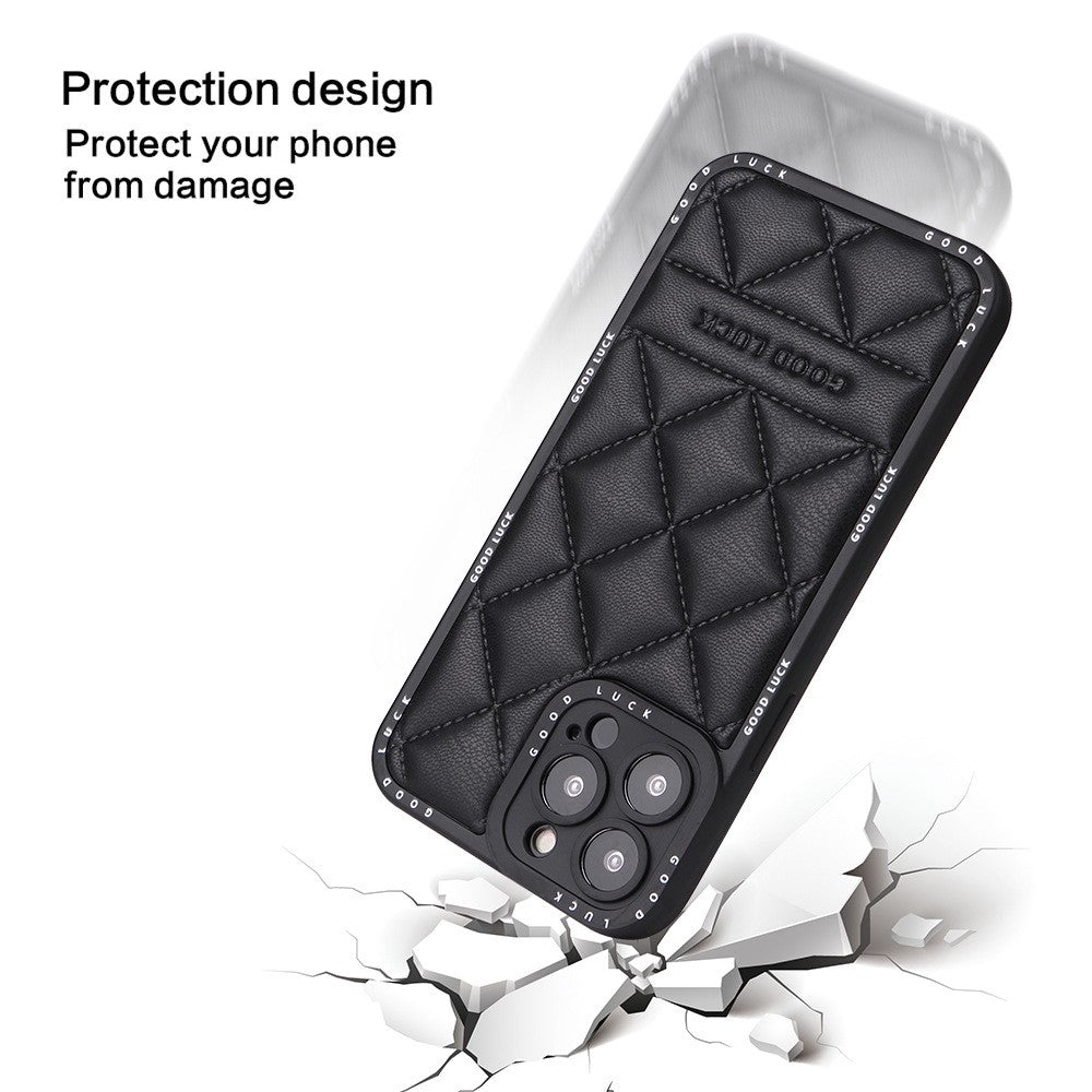 iPhone 15 Pro Cover Rhombic Winered - produktbillede 5
