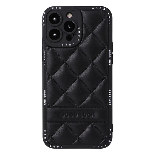 iPhone 15 Pro Max Cover Rhombic – Sort - produktbillede 1