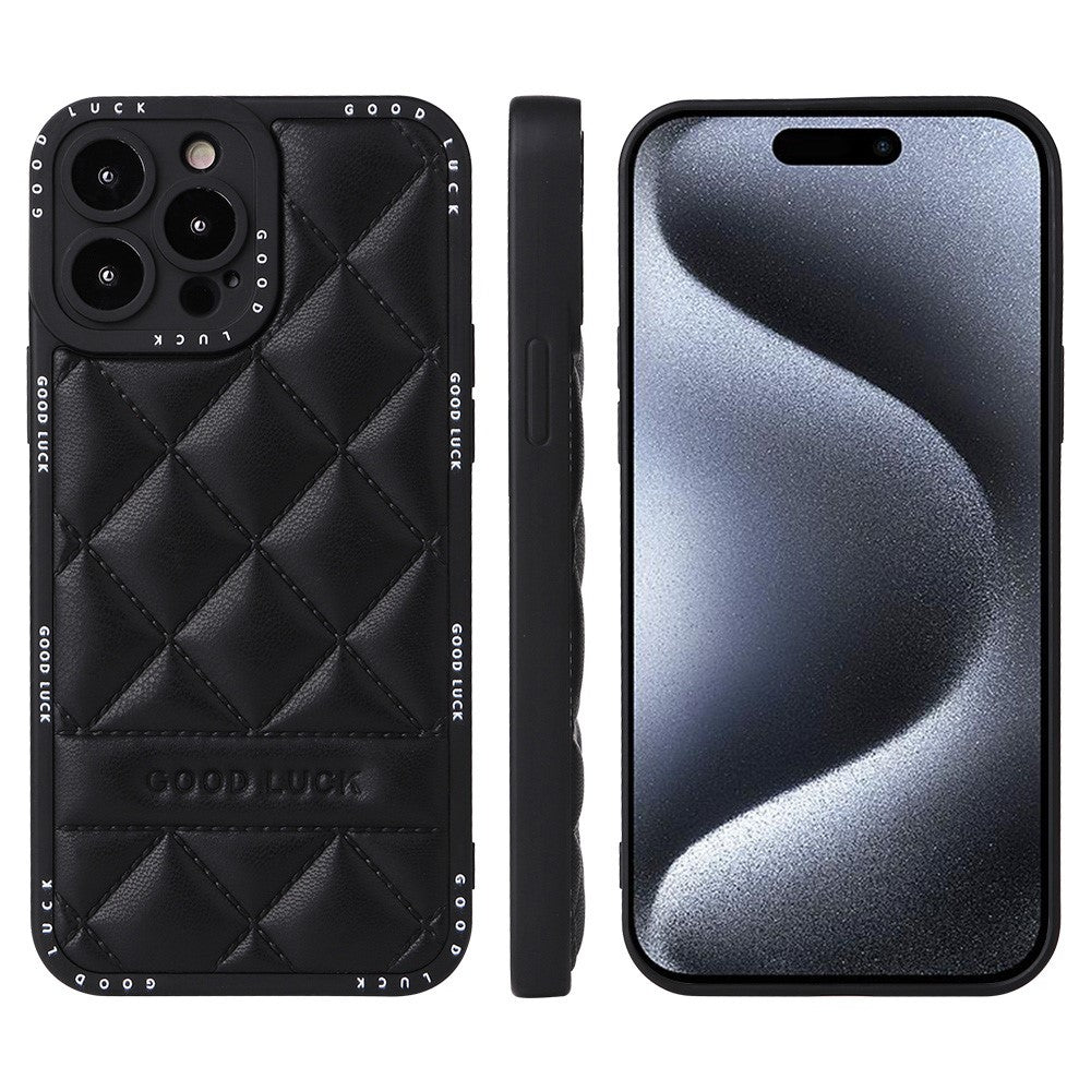 iPhone 15 Pro Max Cover Rhombic – Sort - produktbillede 2
