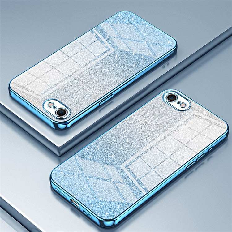 iPhone 7/8/SE Cover Gradiant Glitter – Blå