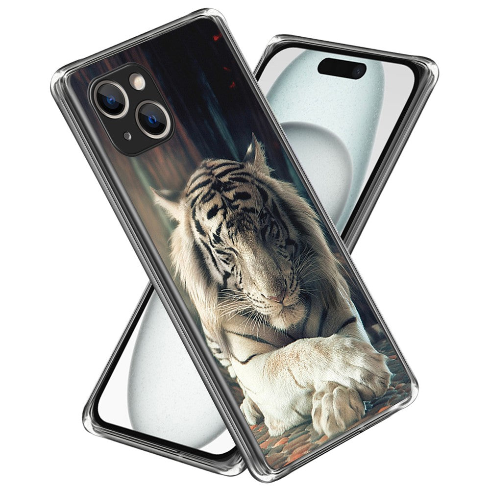 iPhone 15 Tiger – Hvid - produktbillede 1