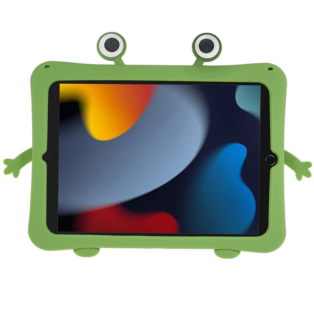 For iPad Air (2013) / Air 2 / iPad 9.7-inch (2017) / (2018) Cartoon Frog Design Tablet Case Anti-drop Kickstand Silicone + PC Cover - produktbillede 8