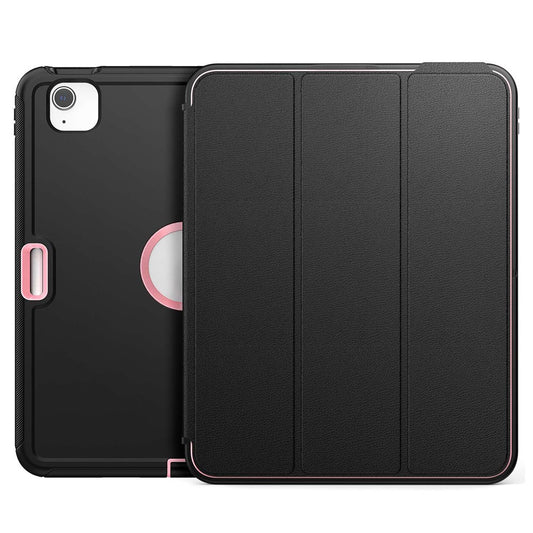For iPad Pro 11 (2018) / (2020) / (2021) / (2022) / iPad Air (2020) / (2022) Detachable Shockproof Tablet Case PU Leather Tri-fold Stand Auto Wake / Sleep Cover - Pink - produktbillede 1