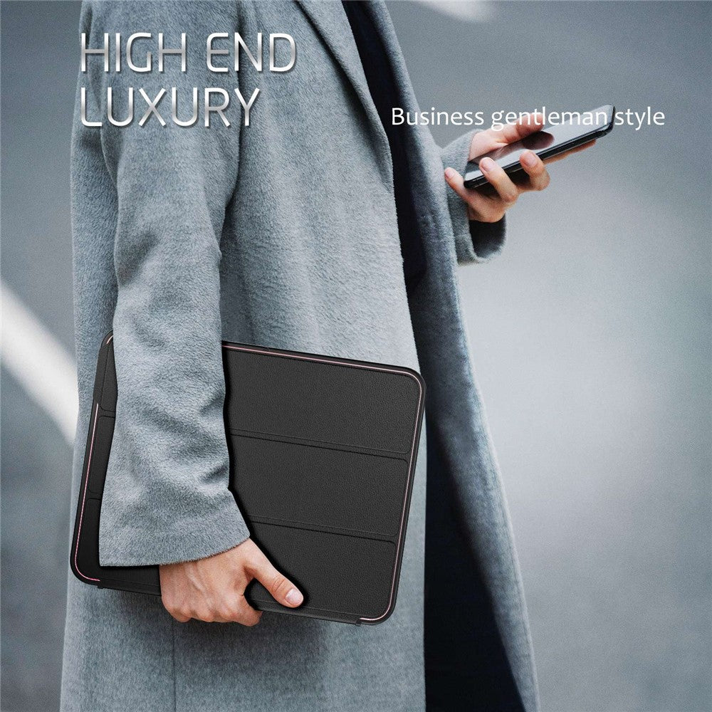 For iPad Pro 11 (2018) / (2020) / (2021) / (2022) / iPad Air (2020) / (2022) Detachable Shockproof Tablet Case PU Leather Tri-fold Stand Auto Wake / Sleep Cover - Pink - produktbillede 5