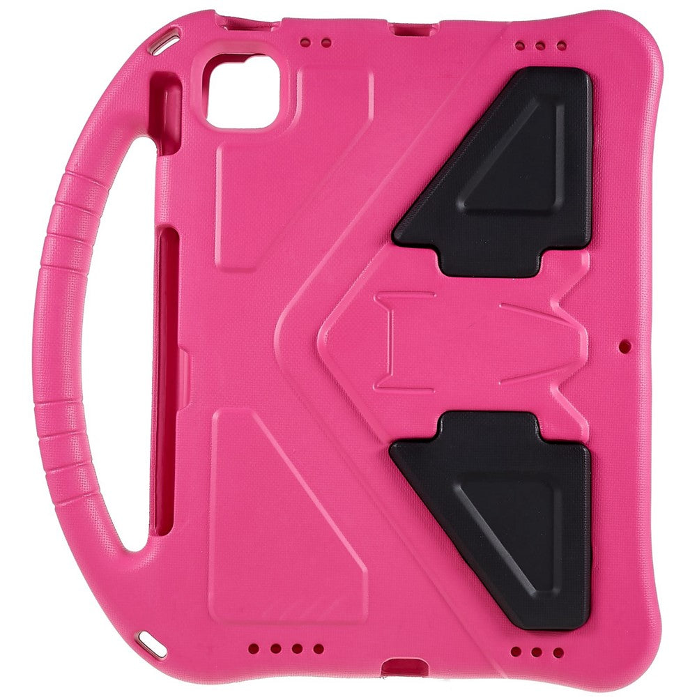 For iPad 10.9 (2022) EVA Rugged Shockproof Tablet Cover Convertible Handle Kickstand Protective Kids Case - Rose