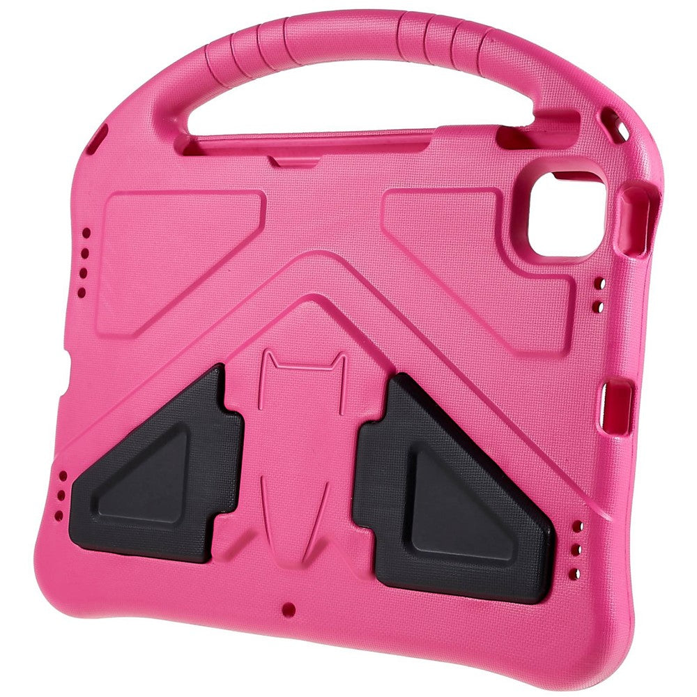 For iPad 10.9 (2022) EVA Rugged Shockproof Tablet Cover Convertible Handle Kickstand Protective Kids Case - Rose - produktbillede 4