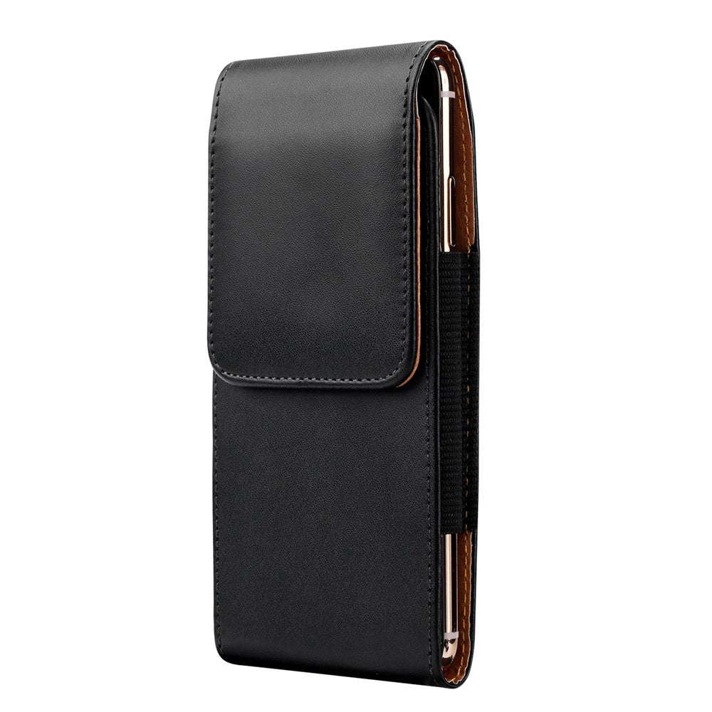 5.2-5.5 inch Mobile Phone Carrying Pouch Vertical Waist Bag PU Leather Belt Hanging Bag, Size: XL - produktbillede 1