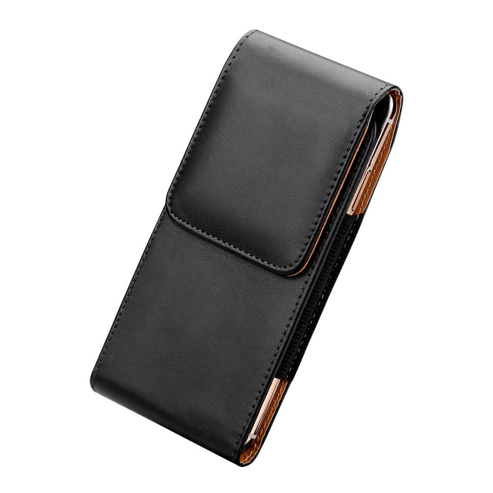5.2-5.5 inch Mobile Phone Carrying Pouch Vertical Waist Bag PU Leather Belt Hanging Bag, Size: XL - produktbillede 6