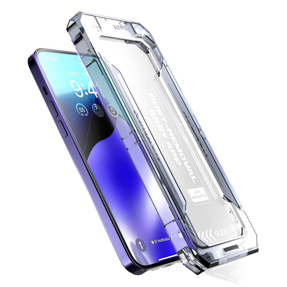 Silk Printing Screen Protector for iPhone 12 Pro Max HD Clear Tempered Glass Film with Easy Installation Tool - produktbillede 3