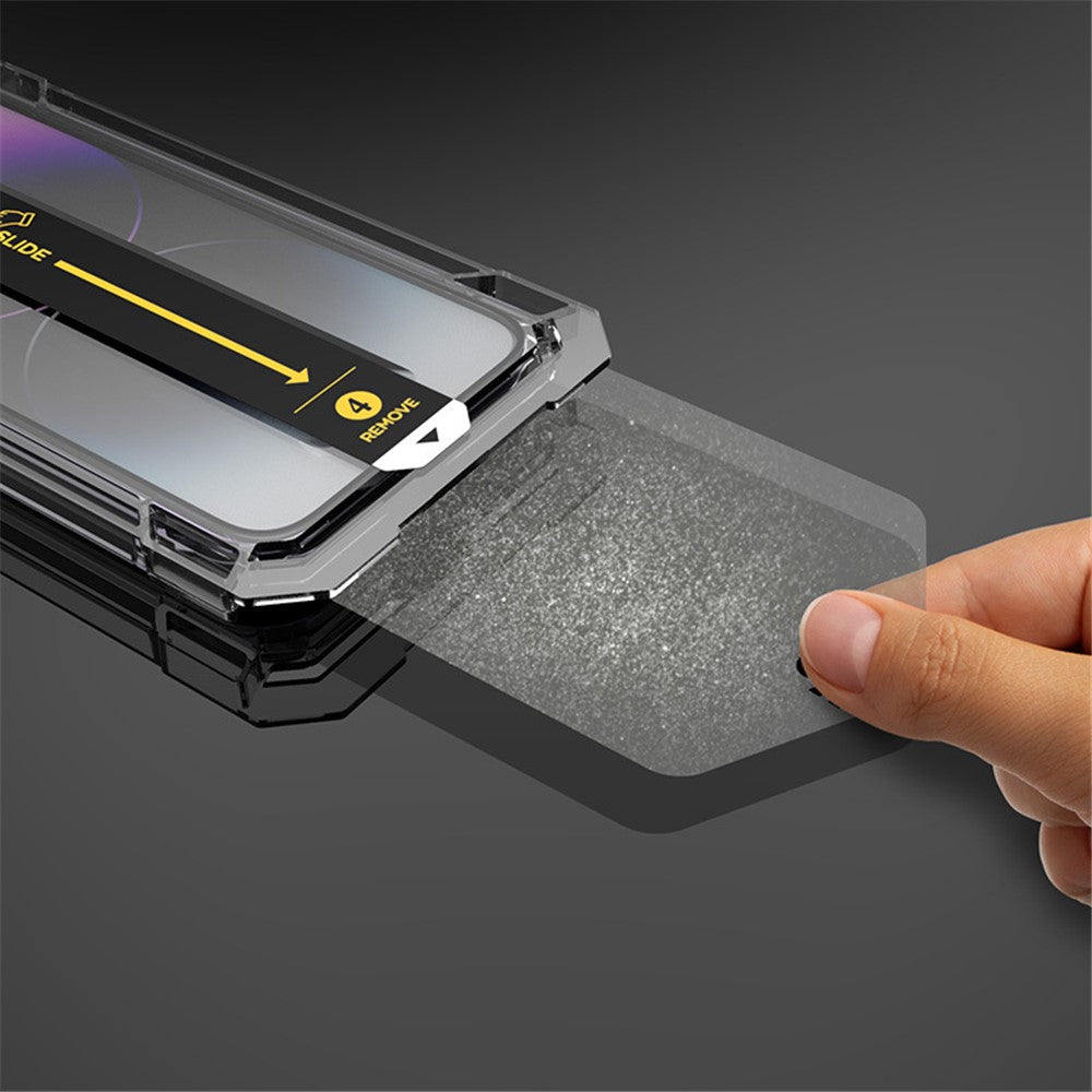iPhone 13 / 13 Pro / 14 Tempered Glass Silk Printing Clear Full Screen Protector with Easy Installation Tool - produktbillede 10