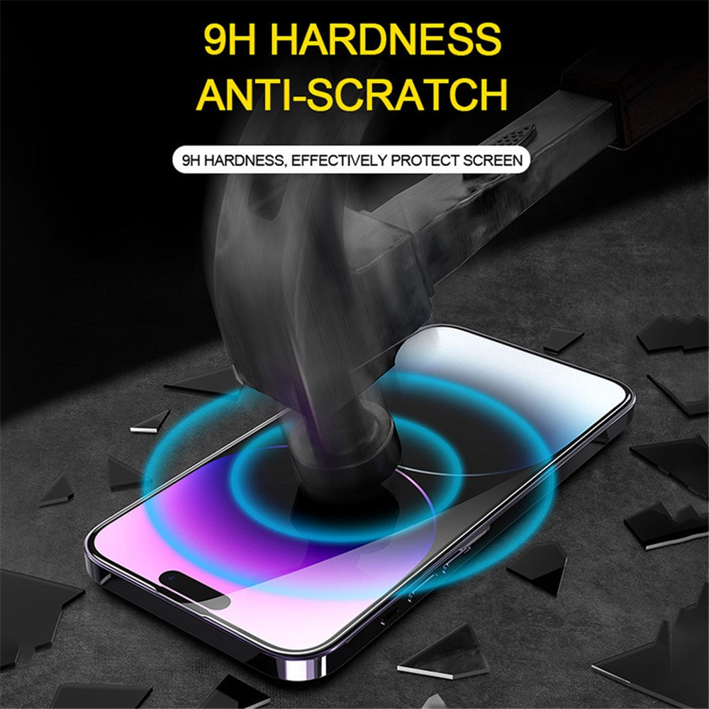 iPhone 13 / 13 Pro / 14 Tempered Glass Silk Printing Clear Full Screen Protector with Easy Installation Tool - produktbillede 4