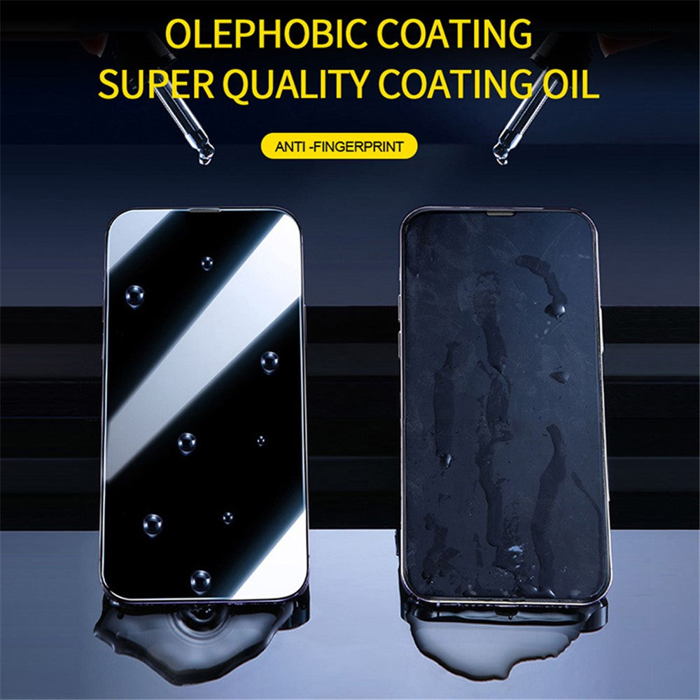 iPhone 13 / 13 Pro / 14 Tempered Glass Silk Printing Clear Full Screen Protector with Easy Installation Tool - produktbillede 8